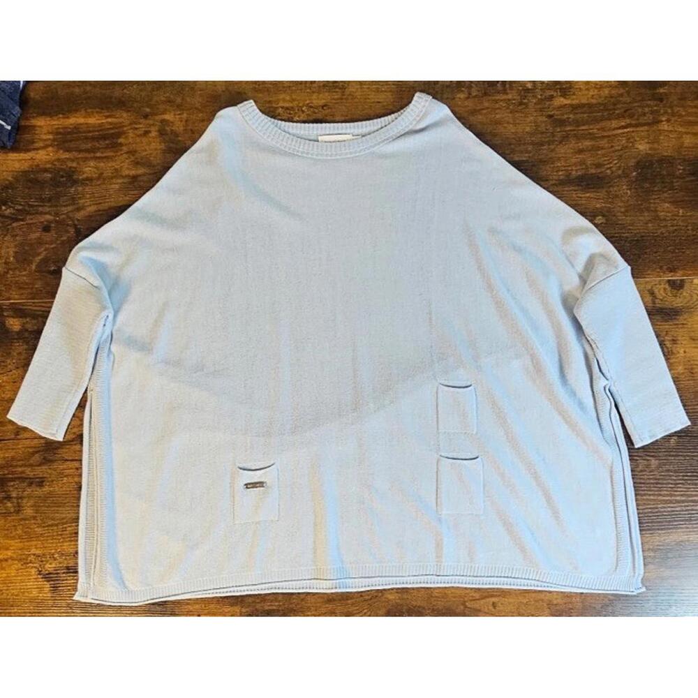 Mer Sea Catalina Sweater Womens Light Blue‎ Knit Top Preppy Casual Coastal L/XL